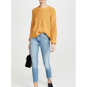 MOTHER The Stunner Zip Ankle Step Fray Jeans